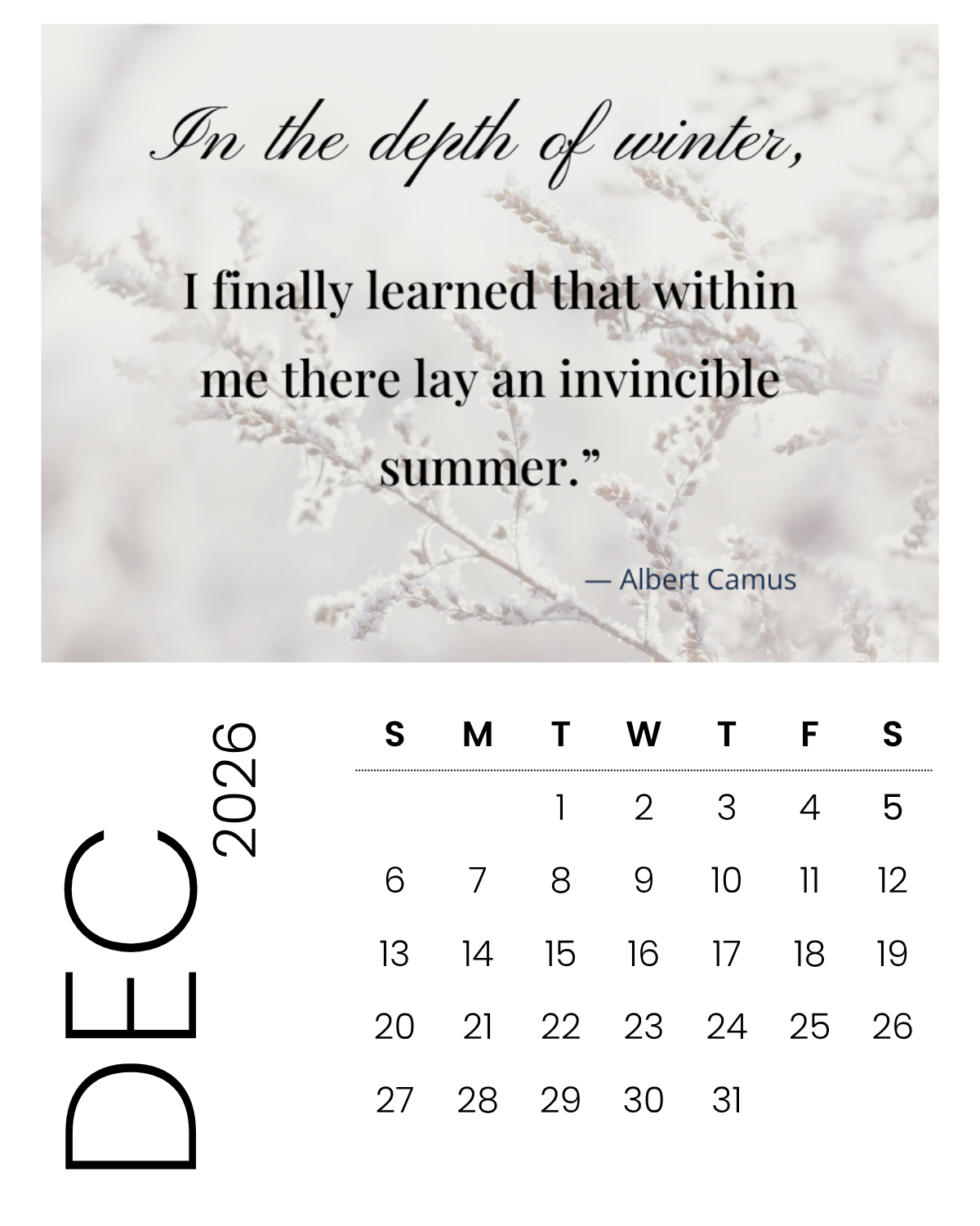 Personalized Magnet Calendar