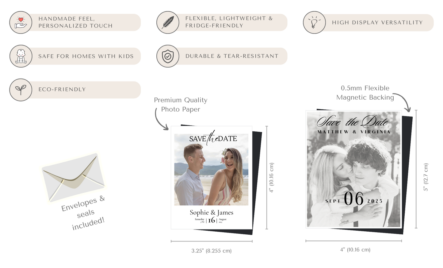 Save The Date Magnets – Triple Photo Strip