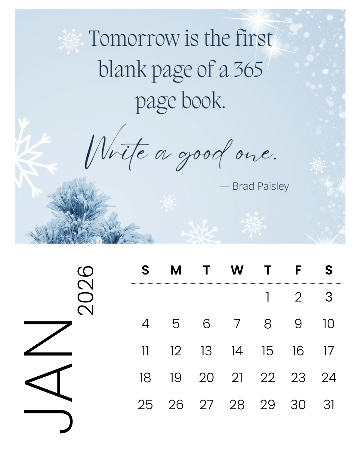 Inspirational Quotes Magnet Calendar