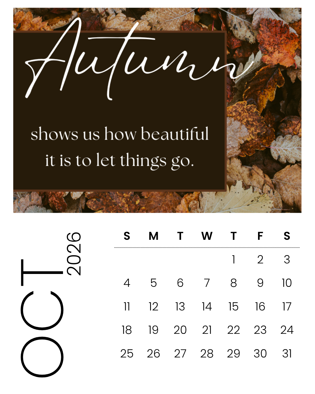 Inspirational Quotes Magnet Calendar