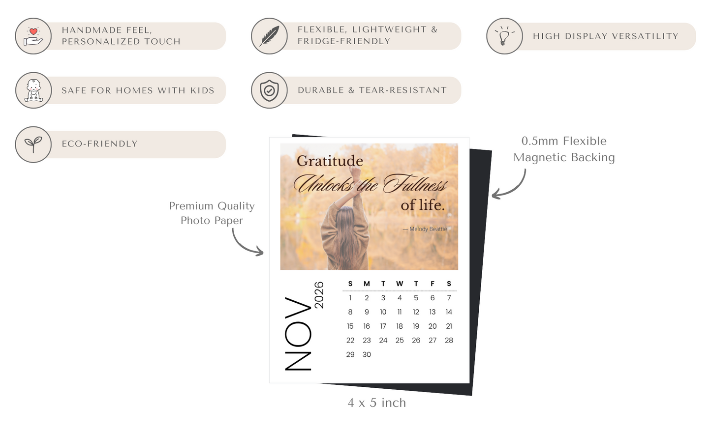 Inspirational Quotes Magnet Calendar