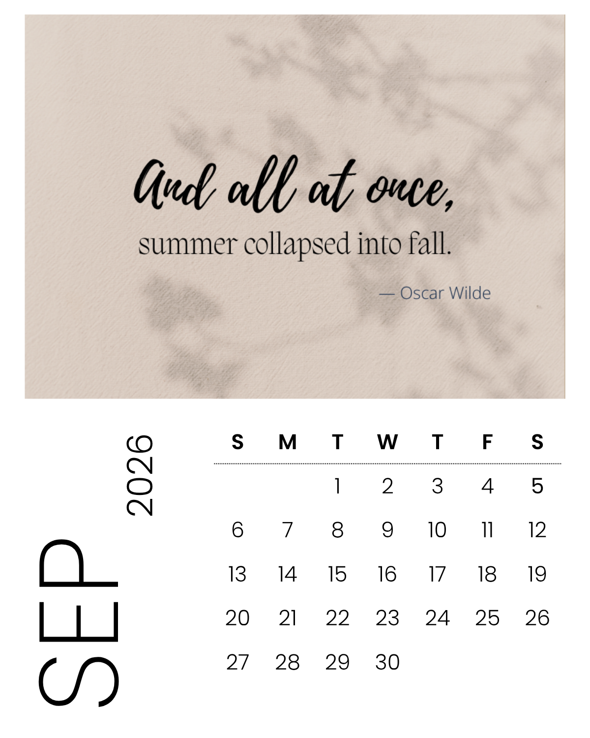 Inspirational Quotes Magnet Calendar